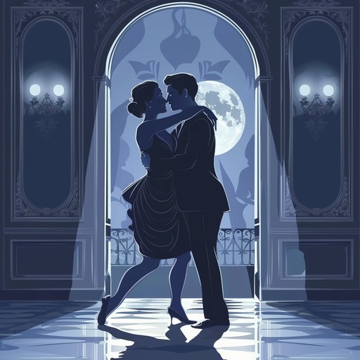 A vigorous and intense tango piece, bursting with dramatic flair and passionate melodies. Picture a dark, sultry ballroom where dancers move with sharp, synchronized steps, embodying a fervent love affair under the ghostly glow of moonlight. The piece should feature dynamic crescendos and fervent string articulations, evoking a scene of smoky, hypnotic intimacy.