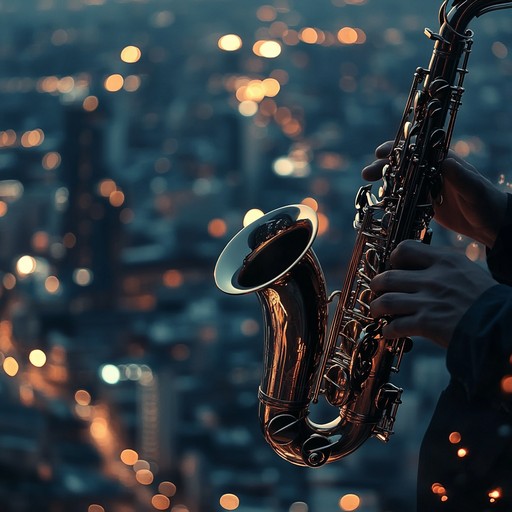 This alternative version emphasizes the enchanting serenity of a city at night through melodic saxophone passages, seamlessly integrated with more profound and slightly slower hip hop beats that evoke a sense of quiet sophistication and charm.