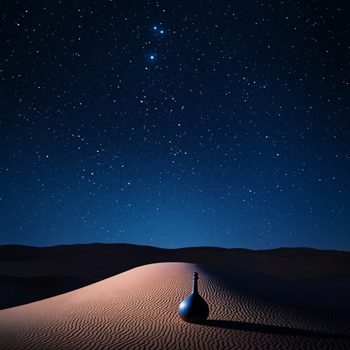 An instrumental composition that merges the haunting melodies of the oud with modern synthesizer textures, creating an atmospheric soundscape that transports the listener to the serene stillness of desert nights under starry skies.