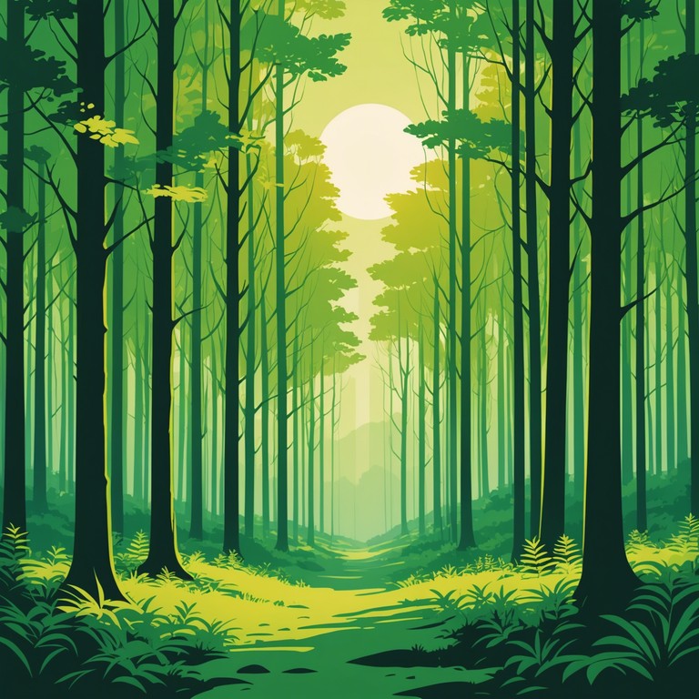 A gentle composition that captures the serene whispers and ethereal peace of a lush, sunlit forest. This piece utilizes the haunting harmonies of a flute to mimic the soft sounds of nature, creating an auditory escape into tranquility.