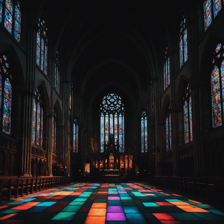 This track features deep, serene sounds that evoke a mystical, almost haunting atmosphere within the confines of an ancient, shadow filled cathedral. With spiritual undertones and flowing darkwave mixes, the music creates a reflective and introspective journey through time and belief.