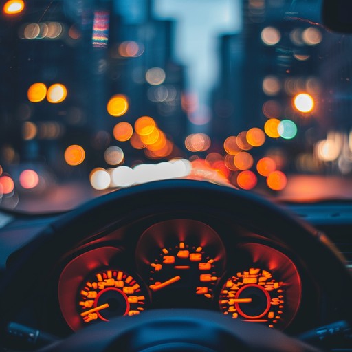 Imagine cruising through the city bathed in neon lights, where each note guides you through a calm yet invigorating journey, mirroring the introspective mood of the urban night scape.