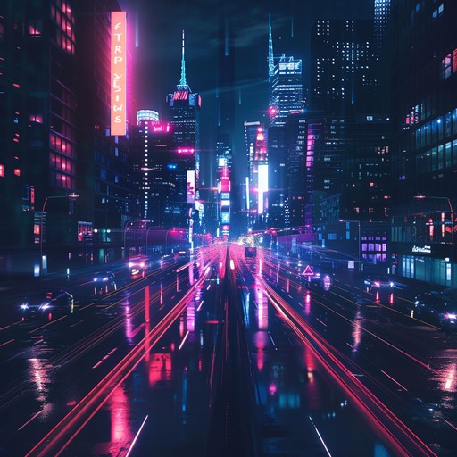 Experience a high energy surge driving through neon lit streets, powered by pulsating synths and an infectious beat. Ideal for capturing the spirit of night time adventures in a futuristic metropolis.