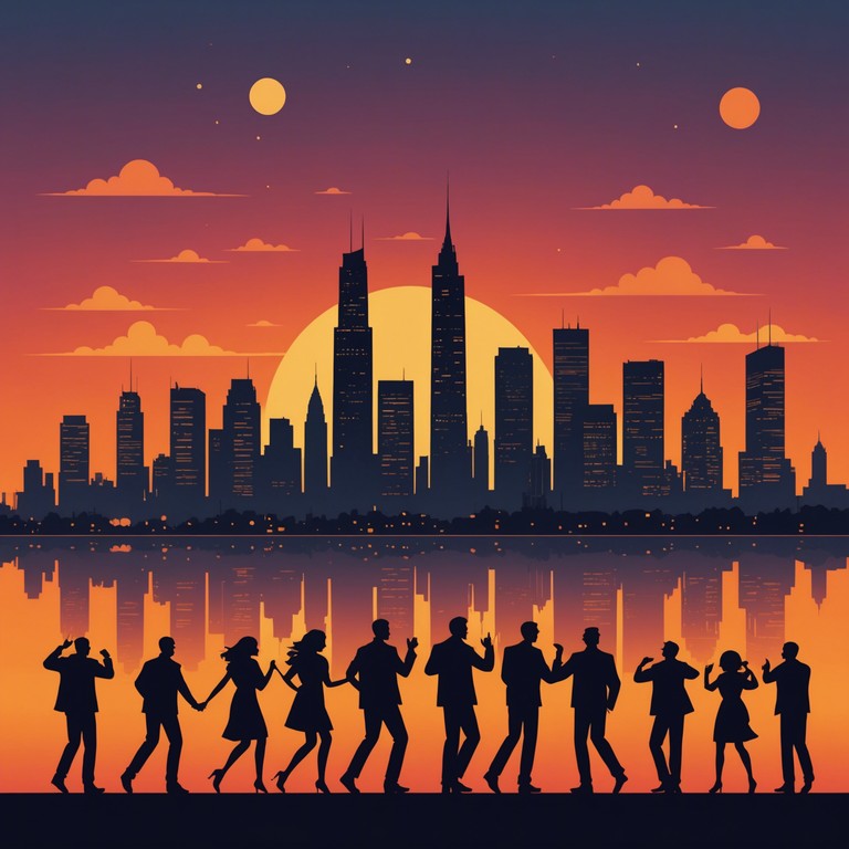 An exhilarating blend of traditional bangra rhythms with modern electronic elements, featuring powerful drum beats and a captivating melody that transports listeners on an energetic journey through dusk in a bustling cityscape. The composition captures the essence of movement and the vibrant life of an urban desert setting while maintaining the cultural integrity of bangra.