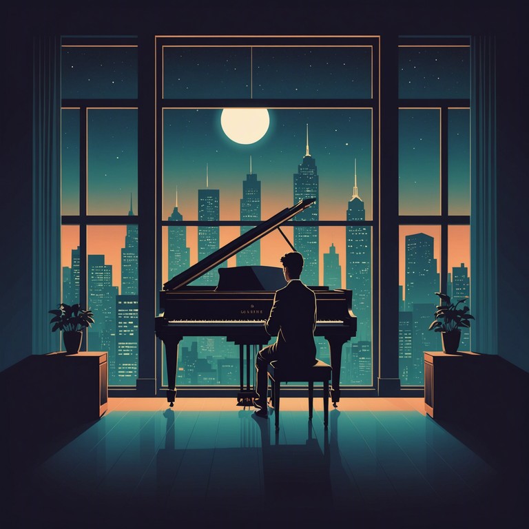 A solo piano composition that mirrors the solitude of an urban explorer in the depths of the night, creating a serene and reflective atmosphere in a jazz style.