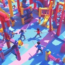 energetic beats incite playful, competitive children's adventures