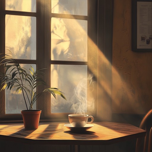 A cheerful lofi instrumental featuring soothing melodies and gentle beats, capturing the essence of enjoying a warm cup of coffee while the city wakes up. The track creates a serene and optimistic mood, perfect for enhancing focus or uplifting the listener's spirits.