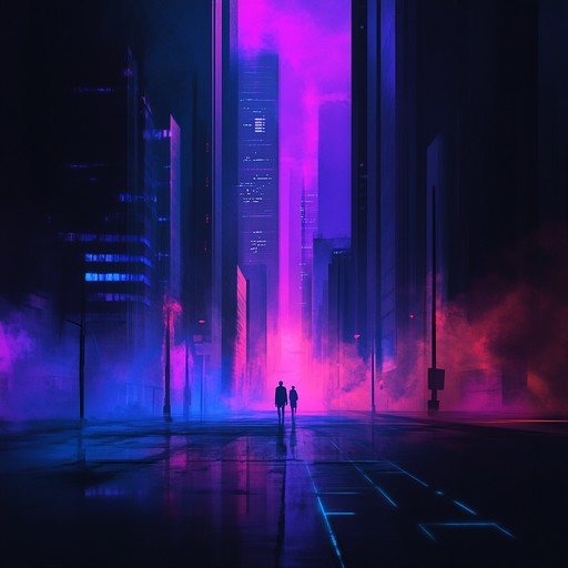 A spine chilling mix of eerie synths and futuristic beats creating an unsettling yet captivating ambiance of a haunted digital realm.