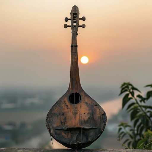 A serene, deeply emotional traditional piece capturing the essence of ancient cultural reflections. Slow, soothing strings intertwine with gentle wind instruments, creating an evocative atmosphere that transports listeners back in time. Perfect for contemplative or introspective moments