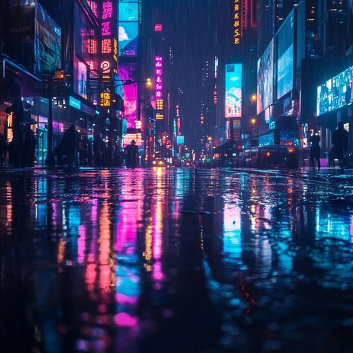 A blend of frantic electronic beats and gritty urban soundscapes, laced with heavy distortion and aggressive rhythms. Perfect for late night city chase scenes or edgy, high energy settings.