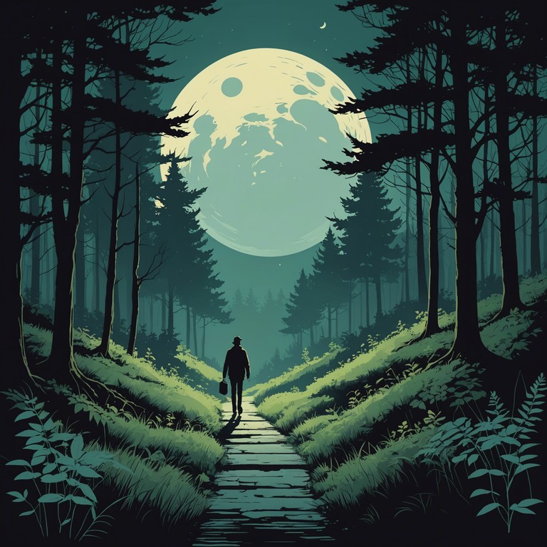 This track features a blend of unnerving and eerie sounds layered over traditional folk instruments, invoking the feeling of wandering through a surreal, moonlit forest. The music spirals into a mystical soundscape that plays with the contrasts between the familiar and the unknown.