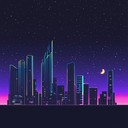 energetic synths in a cityscape setting