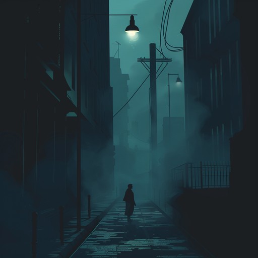 Picture a serene scene of empty city streets under the soft glow of streetlights, with a mellow melody that wraps around melancholic chords and soulful rhythms.