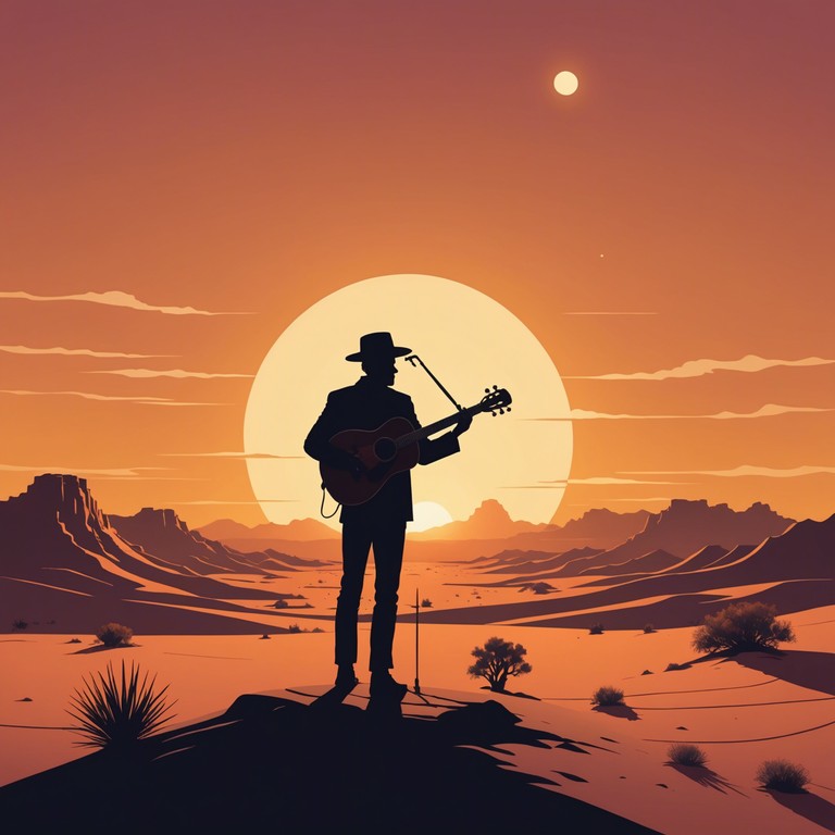 A unique fusion of middle eastern melodic structures and classic american western motifs, this track encompasses the vastness and mystery of the desert with a western twist. Delivered through the evocative sounds of an oud, it embodies the spirit of an adventurous serenade across sands and saloons.