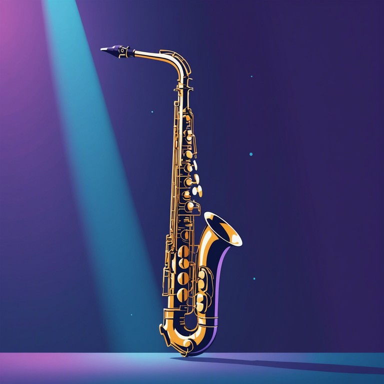 Imagine an elegant ballroom dance under a starlit sky. The music gently swings with a romantic flair, inviting couples to step closer in a slow, meaningful dance. The saxophone leads this mesmerizing encounter, making every note and beat count in this intimate musical conversation