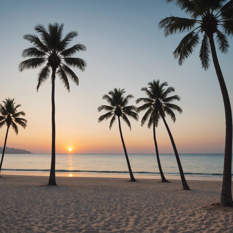 Imagine sitting on a caribbean beach as the soft, rhythmic tunes of a gentle calypso song play. The music is infused with light, airy tones that evoke a sense of peace and contentment, mirroring the serene sway of palm trees in a mild ocean breeze. This instrumental track uses subtle steel drum harmonies to transport listeners to a sunlit beachscape, offering a musical escape to a tranquil seaside afternoon.