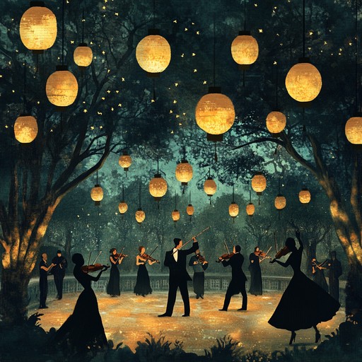 A captivating instrumental waltz that transports listeners to a festive night under glowing lanterns, weaving together vibrant melodies with energetic, swirling rhythms. The song blends traditional classical waltz style with lively elements from celtic folk music, creating an exhilarating dance of sound that lifts spirits and moves feet.