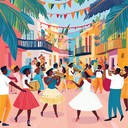 a vibrant instrumental celebrating joyful afro cuban rhythms and melodies