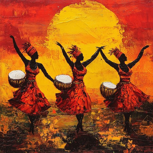 A high energy afrobeat track with forceful drumming and pulsing basslines, evoking the fierce intensity of tribal dance. This composition blends traditional african rhythms with modern electronic elements to create an irresistible groove that demands movement. Perfect for invigorating scenes or dance battles.