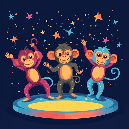 A lively instrumental track with funky rhythms and catchy melodies designed to encourage children to dance and have fun