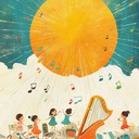 a cheerful melody inspiring wonder and peace in children.