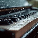 delicate piano notes painting serenity amidst a gentle rainfall