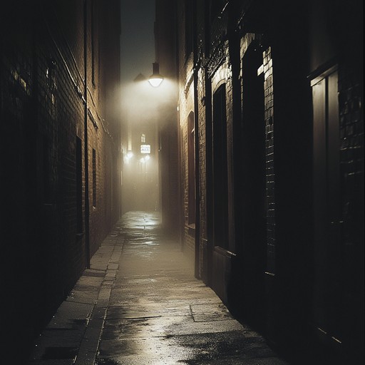 Explore the unnerving ambiance of a deserted urban alleyway. The song combines the echoing sounds of distant sirens, dripping water, and unsettling whispers with a haunting synth melody. As the tension builds, rhythmic metallic clanks and distorted noises add to the foreboding atmosphere. Ideal for creating an intense and chilling urban scene.