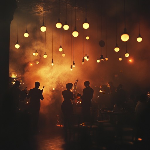 Immerse yourself in the dark, smoky corners of a mysterious jazz club where menacing, eerie melodies intertwine with pulsating house rhythms. The shadows dance to a sinister beat, building an atmosphere of suspense and unease, perfect for a night of enigmatic allure.