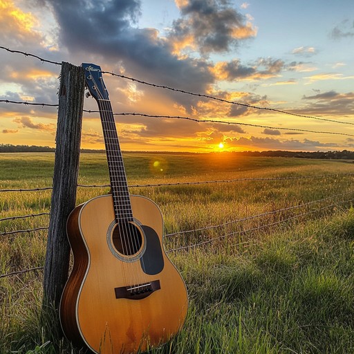 A soothing instrumental country track that captures the essence of a peaceful evening in the countryside, with gentle melodies and relaxing rhythms that evoke images of wide open fields, soft breezes, and the tranquility of rural life.