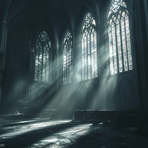 An instrumental piece blending haunting gospel melodies with atmospheric reverberations, conjuring the feeling of wandering through abandoned cathedrals where echoes of faith linger in shadows.