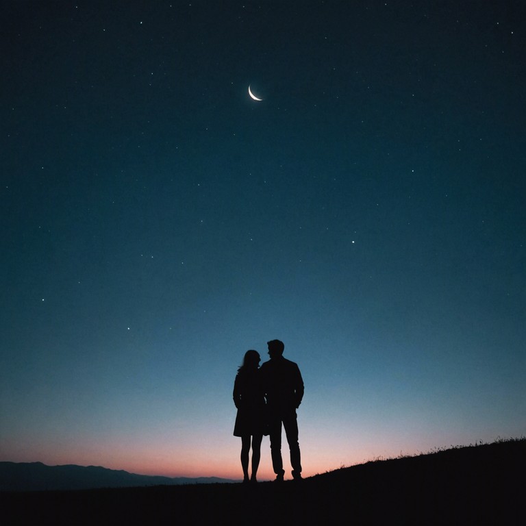 Imagine a slow, pulsing melody that captures the essence of an intimate evening under a starlit sky. A single spanish guitar intertwines with the gentle rhythms of the night, invoking a sense of deep connection and timeless romance.