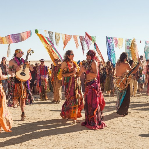 Feel the desert's heartbeat through vibrant middle eastern rhythms, emulating the spirited journey of a caravan under the sun, ideal for dance and celebratory atmospheres.