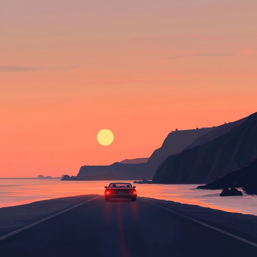 A smooth instrumental piece that captures the essence of a peaceful sunset drive. Warm guitar tones blend with subtle rhythmic elements, creating a serene yet vibrant ambiance.