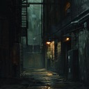 edgy, raw, minimalist beats with gritty urban atmosphere