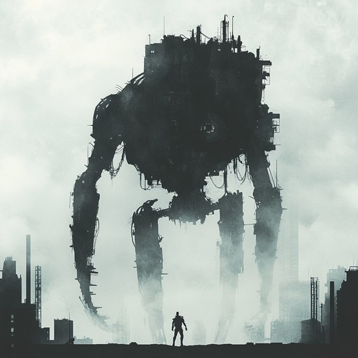 This instrumental track combines industrial percussion with dark orchestration to create a powerful and unsettling atmosphere, evoking the relentless advance of mechanical creatures through a dystopian landscape