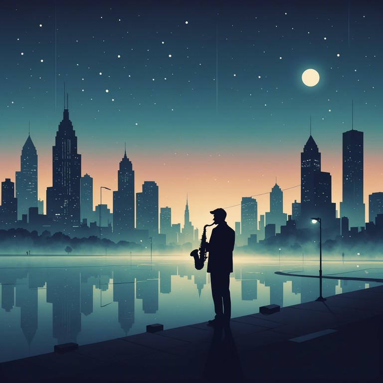 Exploring the theme of solitude and melancholy within an urban setting, this jazz piece showcases a saxophone’s soulful journey through love, loss, and the search for personal peace amid a bustling cityscape.