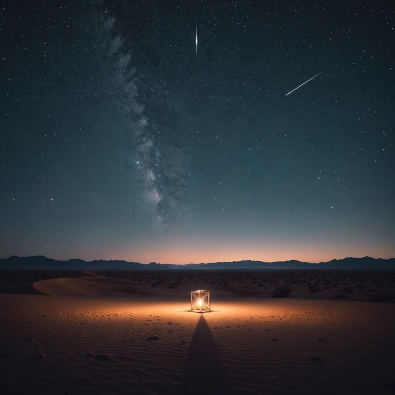 With a focus on the soothing tones of the oud, enhanced by atmospheric electronic textures, this track serves as a perfect backdrop for meditation or deep contemplation, evoking images of a serene dusk falling over a quiet desert landscape.