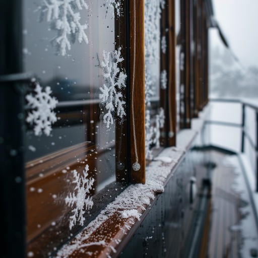 Imagine a serene, snowy evening on an antique russian naval ship, as it silently glides through icy waters under starlit skies. The music reflects the majesty and isolation of naval life, combined with the bitter cold of winter at sea