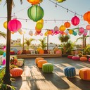 tropical house sounds creating an energetic rooftop dance vibe