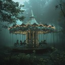 a sinister and eerie instrumental that evokes the feeling of a haunted carnival ride