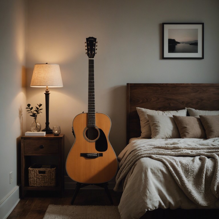 Transport yourself to a realm of peace and tranquility with this gently strummed acoustic guitar track, perfect as a sleep aid or for a quiet evening at home.