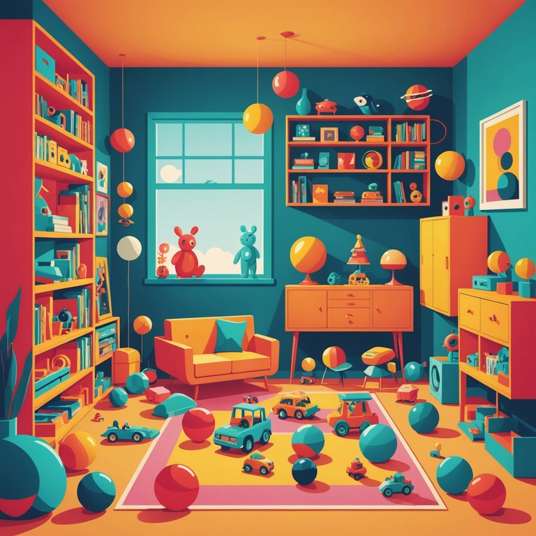 This track encapsulates the whimsical charm of a child's playroom with vibrant toy inspired sounds creating an upbeat and infectious melody perfect for animation or children’s programming.