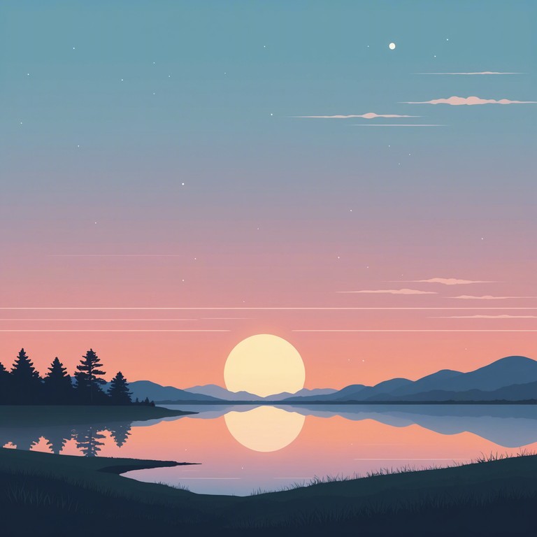 In this track, gentle electronic pulses blend with soft ambient sounds to create a calming atmosphere. The piece is meant to evoke a sense of peace and internal exploration through its smooth, flowing textures and minimalist approach.