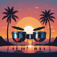 soft beats, ambient nature sounds.