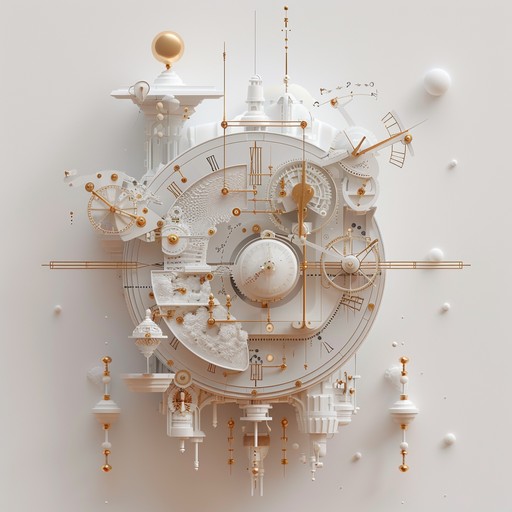 This atmospheric composition evokes the feeling of being lost in a surreal, dreamlike world filled with clockwork machinery and eerie, echoing sounds. Delicate piano melodies intertwine with haunting string arrangements, creating a sense of unease and wonder. Glitchy electronic elements and distant, distorted noises add to the otherworldly ambiance, as if the listener is exploring an abandoned factory filled with ancient, autonomous devices.