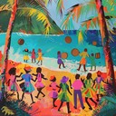 bright, rhythmic celebration featuring upbeat world music vibe