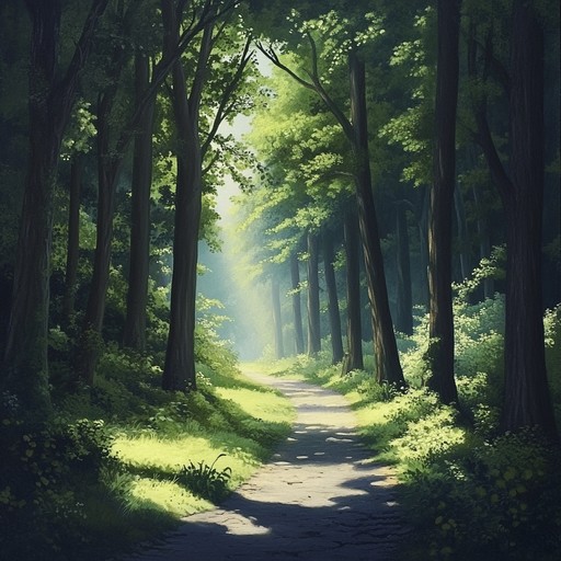 Imagine stepping softly through an age old forest, where each step uncovers more of the land's mystical past. The flute’s echoing melody guides you deeper into the heart of the woodland, wrapped in a blanket of serene mystery.