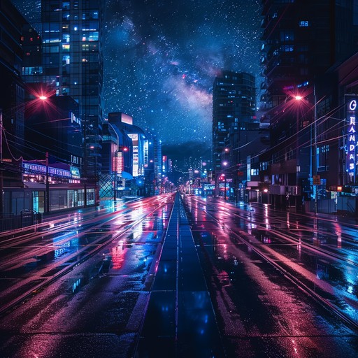 Explore your inner reflections while navigating through neon lit cityscapes. Synthesizer melodies paint a sonic canvas, blending deep, pulsating rhythms with gentle, ambient textures. A seamless fusion of electronic elements creates a dynamic, introspective experience, perfect for night time contemplation.