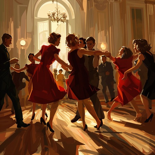 An uplifting swing track featuring powerful brass and a driving rhythm, evoking the lively and energetic vibe of big band parties. Celebration and vintage joy encapsulated in music.