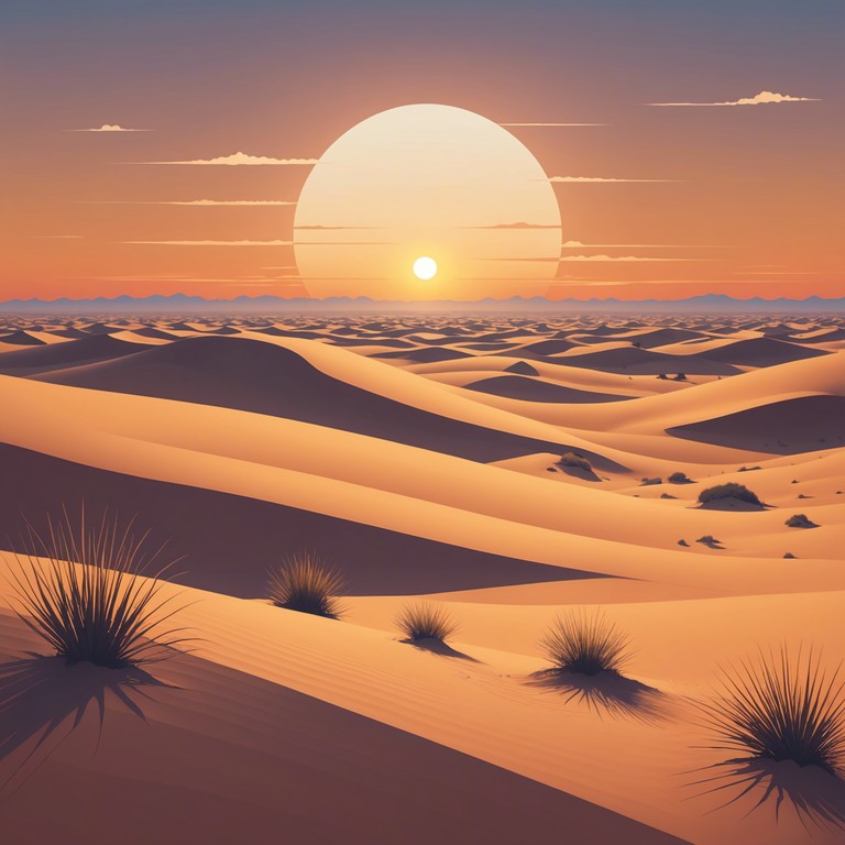 This track embodies an exploration of mystical desert cultures, infusing traditional instruments with modern psychotropic effects to create an entrancing soundscape. It is designed to transport listeners across sunlit dunes and into moonlit oases, capturing the enigmatic essence of desert life and mystery.